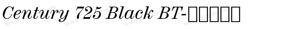 Century 725 Black BT字体转换